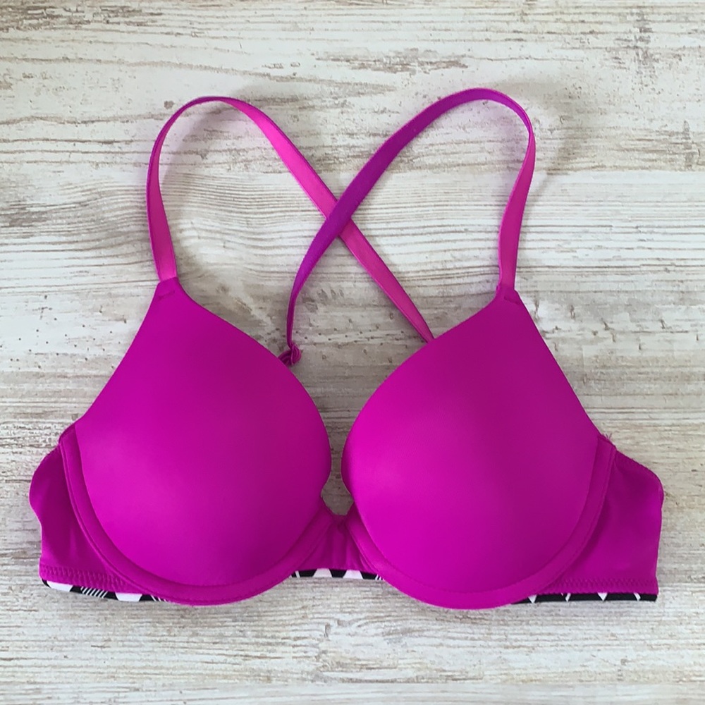 VS PINK ZEBRA “WEAR EVERYWHERE” PUSH-UP BRA